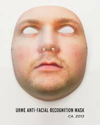 This mask is an anti-surveillance device from artist Leo Selvaggio. He  created the photorealistic 3-D printed prosthetic mask of his own face.  When a person wears this mask, any camera systems equipped