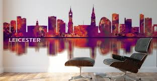 England, leicester architecture line skyline illustration. Leicester England Skyline Towseef Dar