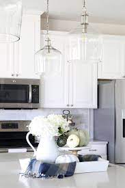 Our Big Light Swap Lighting Fixtures Kitchen Island Glass Pendants Kitchen White Kitchen Lighting