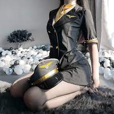 Seragam Pramugari Cosplay Wanita Lingerie Seksi Menggoda Erotis Kostum Pramugari  Seks Polisi Permainan Jepang - AliExpress