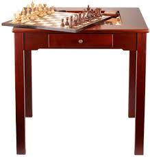 I've also used a leather wrapped backgammon game i have to stack books on top of and decorate my coffee tables with. Amazon Com Premium Solid Wood 4 In 1 Chess Checkers Backgammon Board Game Combo And Coffee Table Toys Games