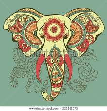 Vector Indian Decorative Elephant On The Henna Indian Ornaments Stock Vector Elephant Design Drawings Elephant Painting Elephant Drawing