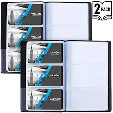 Thank you, you will now be redirected to comparisons. Buy Maxgear 2 Pack Professional Business Card Organizer Business Card Holder Book Pu Vegan Leather Journal Business Card Binder Business Card File Name Card Holder For Office Capacity 240 Cards Black Online In
