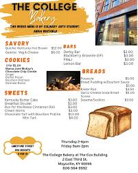 This week's Kentucky inspired Bakery menu is brought to you by MICA student  Abria Whitfield, under the directions of Chef Babz Goldman-Nartowicz! The  college bakery is OPEN Thursday 2-6 & Friday 9am