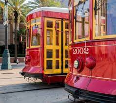 New orleans city rr car 97 in a car barn, probably either magazine shops or arabella station. New Orleans Streetcars Jigsaw Puzzle