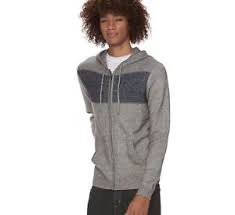 Details About Urban Pipeline Young Mens Full Zip Hoodie Sweater Gray Colorblock New 70