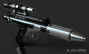 3d Model Dh 17 Blaster Pistol In 2020 Star Wars Guns Star Wars Rpg Star Wars Items
