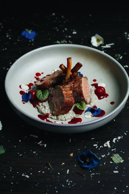 Fine dining plating