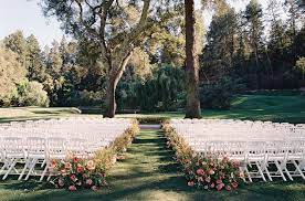Rustic Outdoor Ceremony Set Up At Meadowood In Saint Helena California Brought To Life By Pla California Wine Country Wedding Outdoor Ceremony Rustic Outdoor