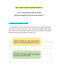 Puan zaleha bt mohd noor. Halaman Download Bab 3 1 Tafsiran Makna Leksikal Sinonim
