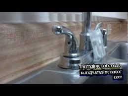 3 steps to tighten kitchen faucet nuts under a kitchen sink: How To Tighten Down A Loose Faucet Handle Youtube