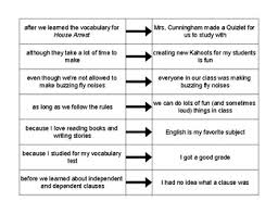 Dependent and independent clauses worksheet. Independent And Dependent Clause Sort By Abby S Classroom Creations