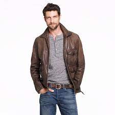 Leather Garrett Jacket Mens Outfits Jackets J Crew Men