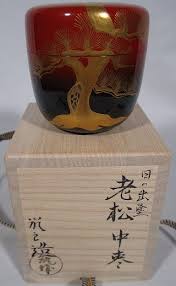 Tea Caddy Oimatsu Ancient Pine Natsume And Chaire 159041 Japanese Lacquerware Tea Caddy Japanese Tea Ceremony