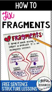 Writing Mini Lesson 3 Fragments Writing Mini Lessons Writing Lessons Teaching Writing