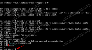 Rhel 8 Centos 8 Recover Root Password Linuxconfig Org
