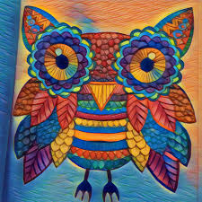 Coloured In Owl By Me Then Altered In Photo Lab Art Drawings Owl