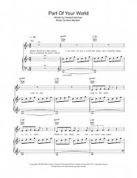 For Voice Piano Guitar Part Of Your World Sheet Music Digital Download By Alan Menen From The Disney Child Digital Sheet Music Sheet Music Piano Sheet Music