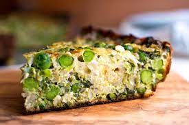 Frittata With Brown Rice Peas And Pea Shoots Recipe Recipe Pea Shoot Recipe Frittata Healthy Spring Rolls