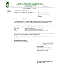 Besar harapan kami bapak/ibu mengabulkan permohonan ini. 97 Surat Permohonan Bantuan Qu