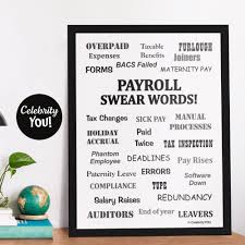 Payroll Swear Words Printable Office Wall Art Funny Payroll Etsy Words Quotes Words Posters Printable