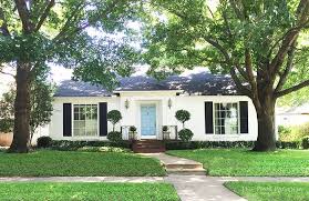 Black And White Painted Brick House Blue And White Monday Curb Appeal White Exterior Houses White House Black Shutters House Exterior