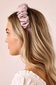 Let S Head Out Beige Ruched Headband Scrunchie Hairstyles Bandana Hairstyles Braided Hairstyles