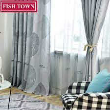 This curtain panel features contemporary metal grommets. Fish Town Decorative Window Drapes The Leaves Printed Curtains For Kids Room Modern Curtains Rideau Room Bedroom Livingroom Curtains Aliexpress