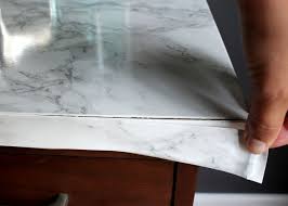Apply Contact Paper To Front Edge Of Furniture Diy Furniture Hacks Contact Paper Faux Marble