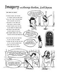 Imagery Comic With Activities Featuring George Gordon Lord Byron Poetry Lessons Imagery Activities Poetry Activities