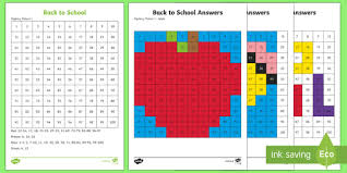 Nsw Back To School Color By Number 100s Chart Worksheets