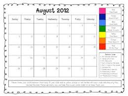 free printable calendars to communicate clip chart behavior