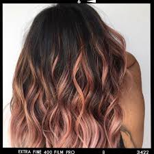 Combine the dyes and developers from both the boxes in a large bowl and mix them thoroughly with your hair coloring brush. 15 Stunning Rose Gold Balayage Hair Examples