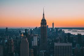 New york city manhattan skyline in sunset. 2560x1440 New York City Empire State Building Skyscrapers 1440p Resolution Wallpaper Hd City 4k Wallpapers Images Photos And Background Wallpapers Den