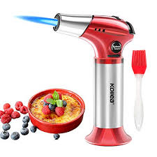 Kitchen butane culinary blow refillable torch with safety lock adjustable flame. Butane Torch Kollea Kitchen Blow Torch Refillable Cooking Torch Lighter Mini Creme Brulee Torch With Safety Lock Adjustable Flame For Desserts Bbq Soldering Butane Gas Not Included Walmart Com Walmart Com