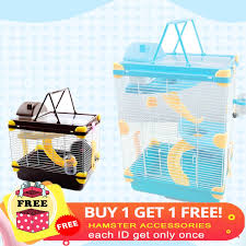 Buy hamster cage clips and get the best deals at the lowest prices on ebay! Hamster Cage Three Layer Castle Travel Carry Cages Small Pet Toy Accessories Squirrel Cage Supplies Shopee Malaysia