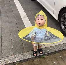 A Wearable Umbrella Raincoat Kids Cute Kids Kids Hats