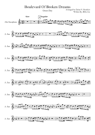 Check spelling or type a new query. Boulevard Of Broken Dreams Sheet Music For Saxophone Alto Solo Download And Print In Pdf Or Midi Free Sheet Music Musescore Com