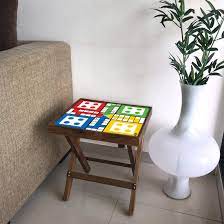 Not available for pickup and same day delivery. Nutcase Designer Teak Wood Ludo Game Folding Side Table Bedside Coffee Outdoor Picnic Table Ludo Games Pieces Added Amazon In Home Kitchen