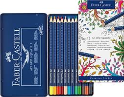 Faber Castell Art Grip Aquarelle Watercolor Pencil Set Tin