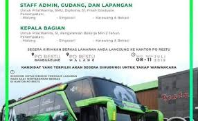 Informasi lowongan kerja terbaru mei 2021 dari berbagai jenjang pendidikan. Loker Po Haryanto Suka Bus Haryanto Werkudoro Facebook Klakson Telolet Yang Keren Dan Kekinian Serta Bus Yang Tidak Kalah Keren Juga