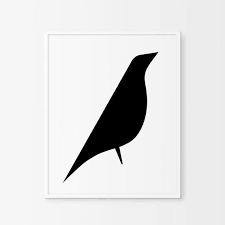 Black And White Printable Bird Pictures Bird Print Eames Bird Print Bird Poster Bird Art Bird Wall Art Printable Art Scandinavian Print Black And White Bird Prints Bird Poster Eames Bird