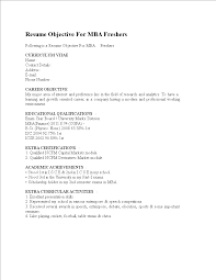 Career Objective For Mba Finance Fresher Templates At Allbusinesstemplates Com