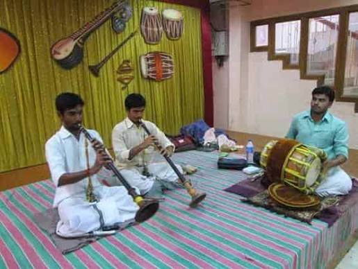 Wedding procession with musicians