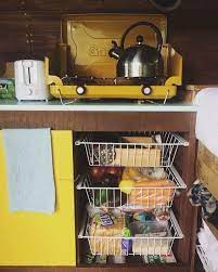 Looking for easy motorhome, rv & campervan kitchen storage hacks? Home Decoration Kitchen Storage Diy Small Kitchen Organization Pantry Drawer Storage Containers Cabinets Kitchen Stor Van Life Caravan Storage Van Living