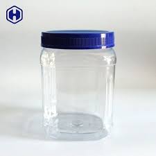 Child resistant plastic harvest buckets. Transparent Square Wide Mouth Plastic Jars Sturdy Plastic Screw Top Jars