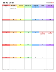 June 2020 appointment calendar printable. June 2021 Calendar Templates For Word Excel And Pdf