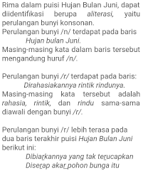 Kepada pohon yang berbunga itu. Rima Puisi Hujan Bulan Juni Brainly Co Id