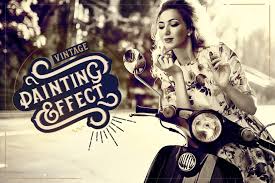 You can use a photoshop oil painting action and some photoshop painting brushes to obtain realistic results. Old Painting Effect Photoshop Action Invent Actions