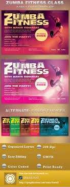 Check out this business flyer example that tells recipients at the bottom that they can redeem a free in this event flyer example, the theme is 'glitz and glam'. Zumba Flyer Graphics Designs Templates From Graphicriver